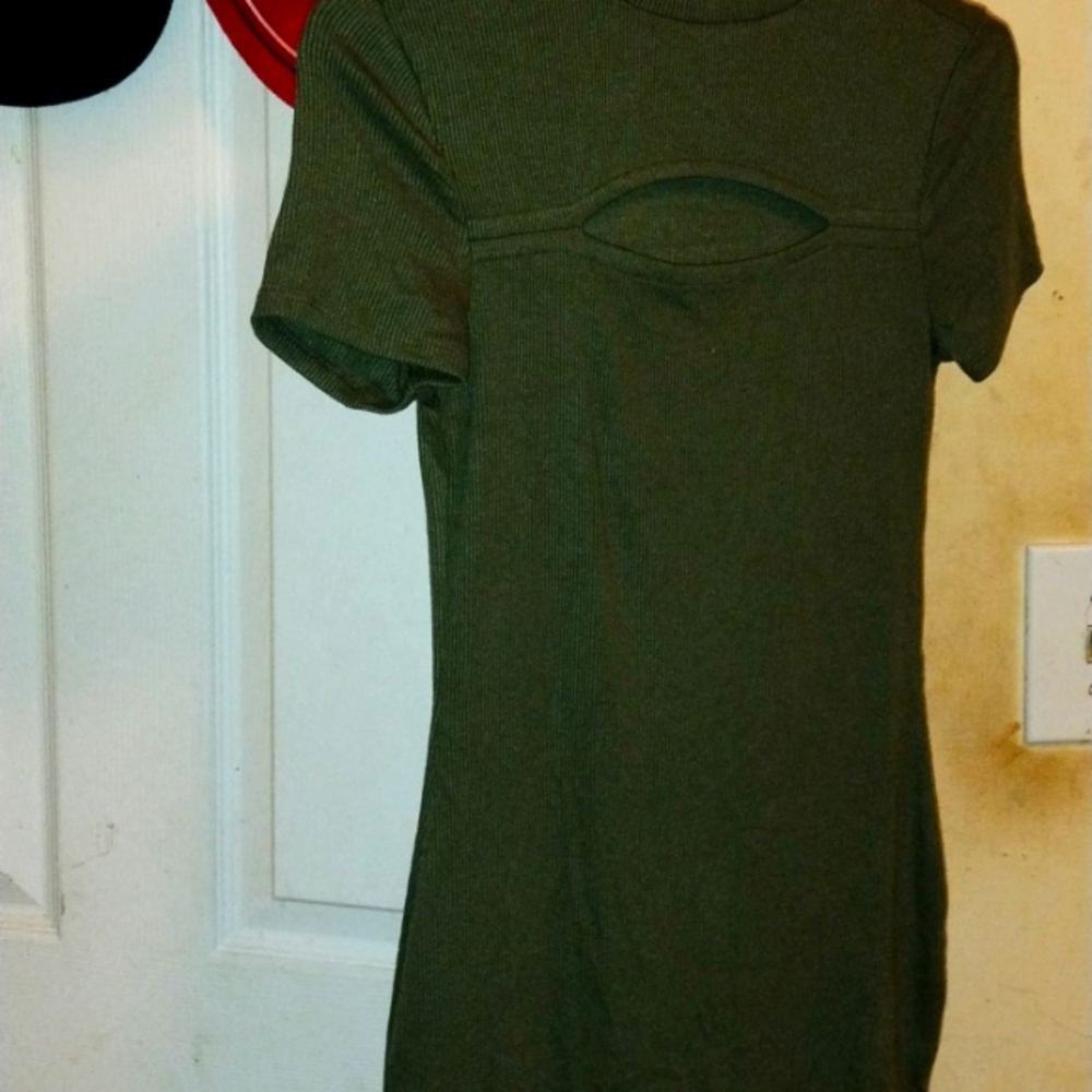 Army Green skin tight dress